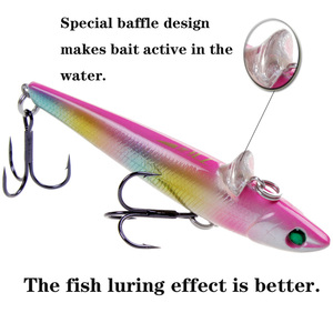 LUTAC Bionc VIB 77mm 17g Leurre de pêche Hameçon triple 5 couleurs avec déflecteur spécial - Product Image 3