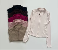 Vêtements de cyclisme pour femmes, haut de sport pour la course à pied, coupe ajustée, vêtements de yoga, veste de fitness d'extérieur à manches longues, mélange de spandex et de polyester
