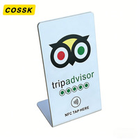 Support de table NFC Google Review en acrylique avec code QR pour les entreprises, restaurants, cafés, hôtels – Optimisez les avis clients