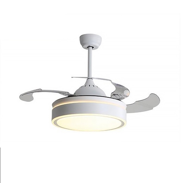 42 Inch 3 Blades BLDC Motor Remote Control Dimmable Rechargeable Ceiling Fan With Light for Home Living Room Bedroom Living Room