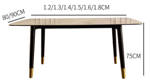 <span class=keywords><strong>Tavolo</strong></span> da pranzo in pietra sinterizzata con struttura in metallo in stile italiano europeo con <span class=keywords><strong>gambe</strong></span> decorative in <span class=keywords><strong>oro</strong></span> - Product Image 5