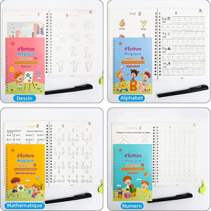 Cahier de calligraphie <span class=keywords><strong>Montessori</strong></span> 3D magique réutilisable pour enfants, idéal pour l'apprentissage de l'écriture manuscrite – Cadeau parfait - Product Image 3