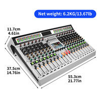Console de mixage audio professionnelle TX-16 à 16 canaux, contrôleur DJ USB, mixeur audio pour guitare en métal