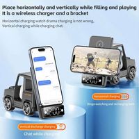 JEDI-Haut-parleur de bureau intelligent cinq en un de haute qualité-Réveil rapide-Support de chargeur sans fil en forme de voiture