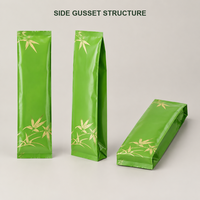 Sachet d'emballage de thé personnalisé en PE durable avec soufflet latéral, idéal pour les sachets thermoscellables en aluminium pour le thé blanc, vert et en vrac de Chine