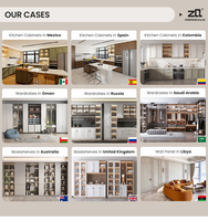 Colecciones de Muebles de Cocina Minimalistas con Diseño de Dimensiones Personalizadas y Espacio de Partición Independiente para Varios Tipos de Viviendas