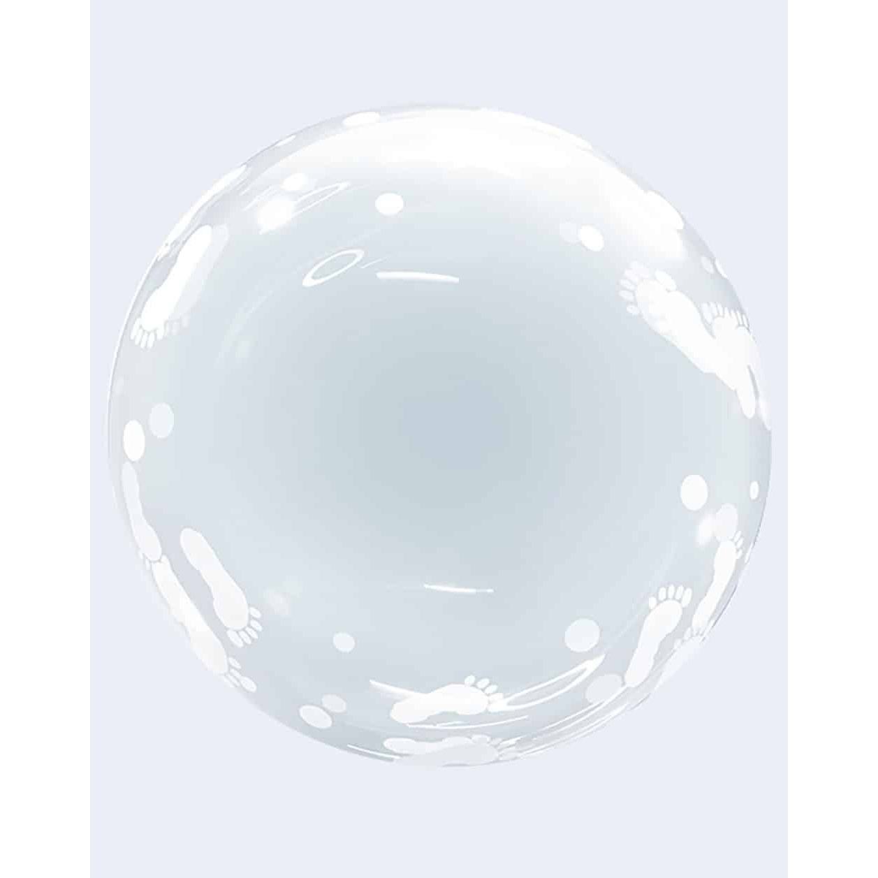 Transparent with baby footprint print