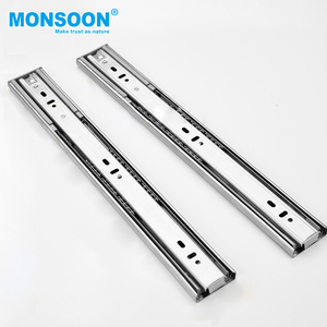 45mm Ball Bearing Slide Furniture Hardware telescopic rail correderas telescopicas Full Extension Rail Telescopic Drawer Channel