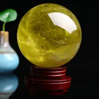 Esfera de citrino Natural curativa, bola de cristal amarilla para decoración de boda, gran oferta