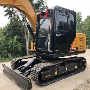 Excavadora de cadenas Sany SY75C de 7.5 toneladas de segunda mano, excavadora pequeña usada con cabina y cuchilla dozer para construcción y paisajismo - Product Image 6