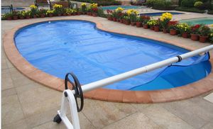 Cubierta <span class=keywords><strong>Solar</strong></span> Premium para <span class=keywords><strong>Piscina</strong></span> de Burbujas de PE con Sistema de Enrollado de Aluminio Ajustable, Manta <span class=keywords><strong>Solar</strong></span> para Retención de Calor y Ahorro de Agua - Product Image 3