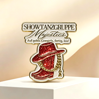 Badge métallique pliable de haute qualité, personnalisé, avec ouverture à charnière, émail dur, épinglette pliante personnalisée en émail