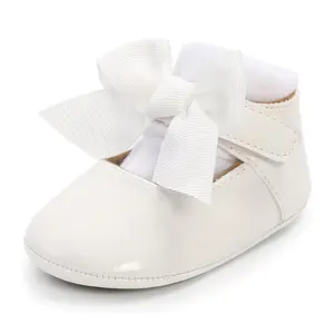 Hülle Bowknot Neugeborene Mädchen Gummi-Sole Prinzessin Party Babykleid Schuhe für Babys Babyschuhe