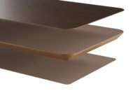Support pliable en noyer à double couche pour deux moniteurs, ordinateurs portables, utilisation dans le salon