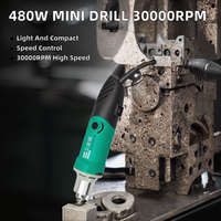 Mini-meuleuse électrique 480W, 30000 tr/min, vitesse variable, légère, pour meulage et polissage, avec prise européenne, pour usage industriel et bricolage