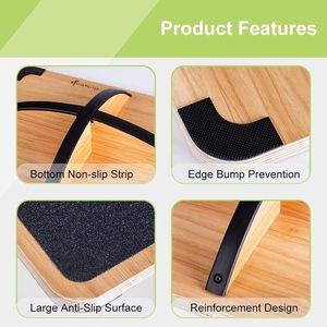 Tabla de Equilibrio Yes4All 40x30x8cm de Madera de Arce Antideslizante, Equipo de Entrenamiento Físico para Interiores - Product Image 4