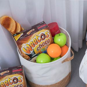 Portable Recycle Cork Cotton Canvas Laundry Basket Collapsible Storage <b>Bin</b> Toy <b>Bins</b> Foldable Baskets Clothes Laundry Hamper - Product Image 4