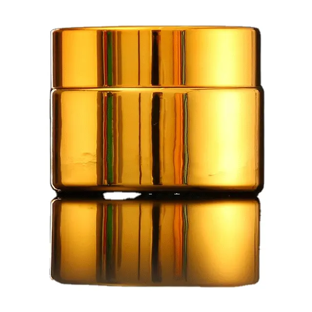 Luxus Golden Plate Hautpflege Kosmetik verpackung Glasgefäße Hautpflege set Für Lotion creme oder ätherisches Öl