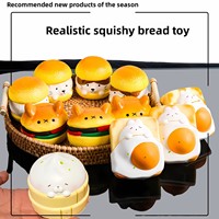 Mainan Squishy Roti Panggang Bentuk Asli PU Slow-Rebound - Mainan Penghilang Stres Bertema Makanan