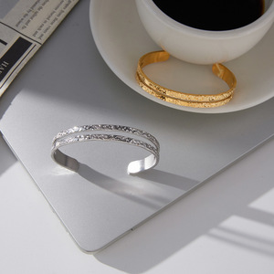 Classic Silver Plated Gold Plated Chain Link Bracelets <b>Set</b> Geometric Design <b>Bangles</b> Fashion Jewelry - Product Image 3