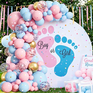 Décorations de fête pour bébé, baptême, communion, 129 pièces, guirlande de ballons en latex pastel, kit d'arche de ballons pour fête de bébé - Product Image 3