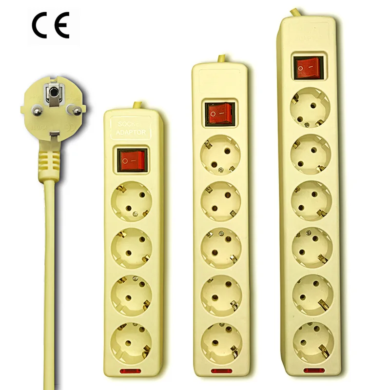 European-style power socket 1.5m four-five-six-bit European standard air-conditioning plug-in wiring board Korea 16A socket