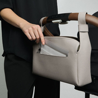 Sac de rangement pour poussette en cuir PU, fabriqué en usine OEM, sac à bandoulière de voyage pour maman, sac à couches pour poussette