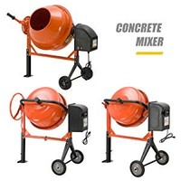 Petite bétonnière électrique haute efficacité, mini bétonnière portable, 2 m³/h, 120 L, utilisation manuelle pour la construction
