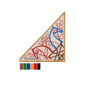 Sciarpa triangolare ricamata FulareS 60x135 cm, accessorio multifunzionale per il collo da donna per tutte le stagioni - Product Image 2