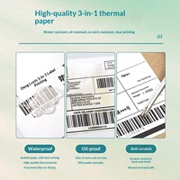 Penjualan Langsung Pabrik Lvyin BQZ001 Kertas Label Barcode Perekat Termal Tahan Tiga Kondisi 40x30mm Kertas Tahan Air dan Minyak