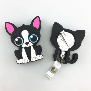 Design personnalisé nouveauté PVC souple dessin animé animal couverture rétractable Yoyo porte-bobine d'insigne roman dessin animé animaux longes - Product Image 5