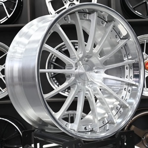 Rueda de Aleación de Aluminio Forjado de Alto Rendimiento en Plata Brillante para Autos, 5*120 5*114.3PCD para Autos de Pasajeros HRE, BMW, <span class=keywords><strong>Tesla</strong></span> Model 3 - Product Image 2