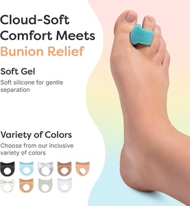 Séparateurs d'orteils en gel bleu pour les orteils qui se chevauchent, les oignons, l'alignement des gros orteils, le correcteur et l'entretoise - Product Image 6