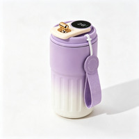 Bouteille d'eau isotherme de 450 ml avec affichage intelligent de la température, gobelet à café en acier 304 qui garde au froid, tasse portable avec sangle de poignet