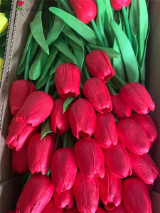 QSLH-S0603 Artificielle Multicolore Real Touch PU Tulipes pour La Maison Chambre Décoration De Partie De Mariage - Product Image 5