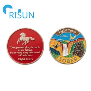 Moneda de desafío de esmalte transparente personalizada, 1 año, mes, moneda de token sobrio, Chip de recuperación de sobriedad, monedas de desafío - Product Image 6