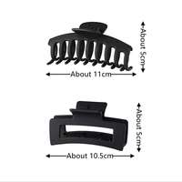 Pinces à cheveux en gros personnalisées pour femmes, lot de 8, grandes pinces banane mates en plastique, 10,5 cm et 8,5 cm, à forte tenue