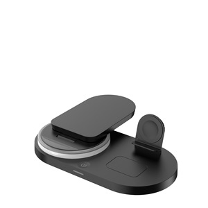 Station de charge sans fil 3-en-1 HiTao 15W rapide avec veilleuse pour téléphone, montre et écouteurs - Product Image 4