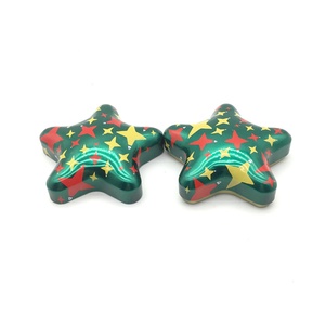 Caja de Metal Personalizada con Forma de Estrella de 5 Puntas, Contenedor de Almacenamiento de Dulces y Bocadillos Navideños, Caja de Regalo Navideña al por Mayor, Directo de Fábrica - Product Image 4