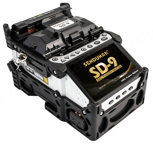Newest SD-9 Fiber Fusion Splicer Machine 6 Motor Core Alignment Splicing VFL OPM Fiber Optic Equipment