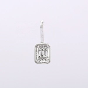 Pendentif Solitaire en diamant véritable fait à la main 14K, pendentif à breloque en or blanc massif, bijoux cadeau de mariage ou de fiançailles - Product Image 3