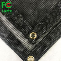 Filet d'ombrage agricole en polyéthylène noir 130 g/m² pour carport, filet d'ombrage pour serre extérieure à fil rond 3*100m