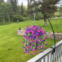 Plantes artificielles suspendues résistantes aux UV pour jardin, patio, mariage, vente en gros, glycine artificielle