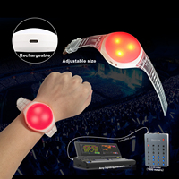 Bracelets lumineux personnalisables avec logo, télécommande sans fil, bracelets lumineux pour fête