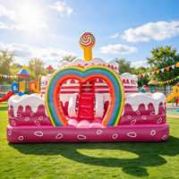 Château gonflable commercial en forme de gâteau d'anniversaire pour enfants, vente en gros, structures de saut pour fêtes, garantie 3 ans, capacité 300 kg