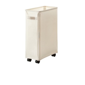 Cesto <span class=keywords><strong>Portabiancheria</strong></span> Alto e Stretto da 70L, 27.5 Pollici, Beige, con Ruote, Pieghevole e <span class=keywords><strong>Salvaspazio</strong></span> - Product Image 1