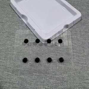 ملصقات أقدام فأرة مخصصة من الزجاج الأسود، قابلة للتخصيص في اللون والحجم، طباعة حريرية، قاعدة زجاجية لأقدام الفأرة للألعاب - Product Image 3