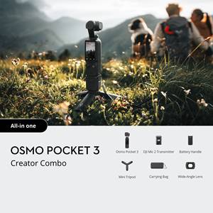 กล้องวีล็อก DJI Osmo Pocket 3 Creator Combo พร้อมเซ็นเซอร์ CMOS 1 นิ้ว ถ่ายวิดีโอ 4K/120fps ระบบกันสั่น 3 แกน ไฟสปอตไลท์ พร้อมระบบติดตามวัตถุ - Product Image 2