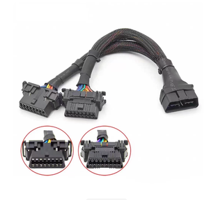 高品质汽车OBD一对二线束，带2种母扣全销和全线转换电缆 - Product Image 1