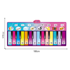 <span class=keywords><strong>Tapis</strong></span> <span class=keywords><strong>musical</strong></span> <span class=keywords><strong>interactif</strong></span>, <span class=keywords><strong>tapis</strong></span> sonore tactile avec plusieurs mélodies et modes d'apprentissage, jouet éducatif, jeu de rythme familial - Product Image 5